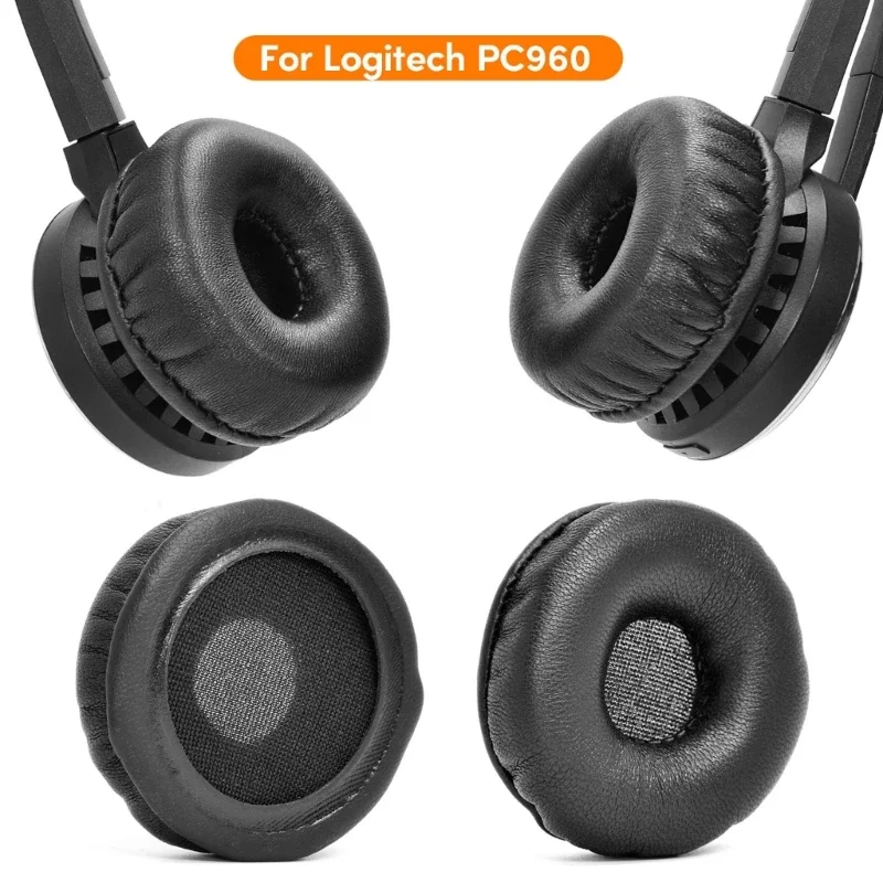 Soft and Elastic Ear Pads Ear Cushions for Logitech PC960 H960 USB Headphones Earpads Block Noise Earmuff, Improve Sound Quality