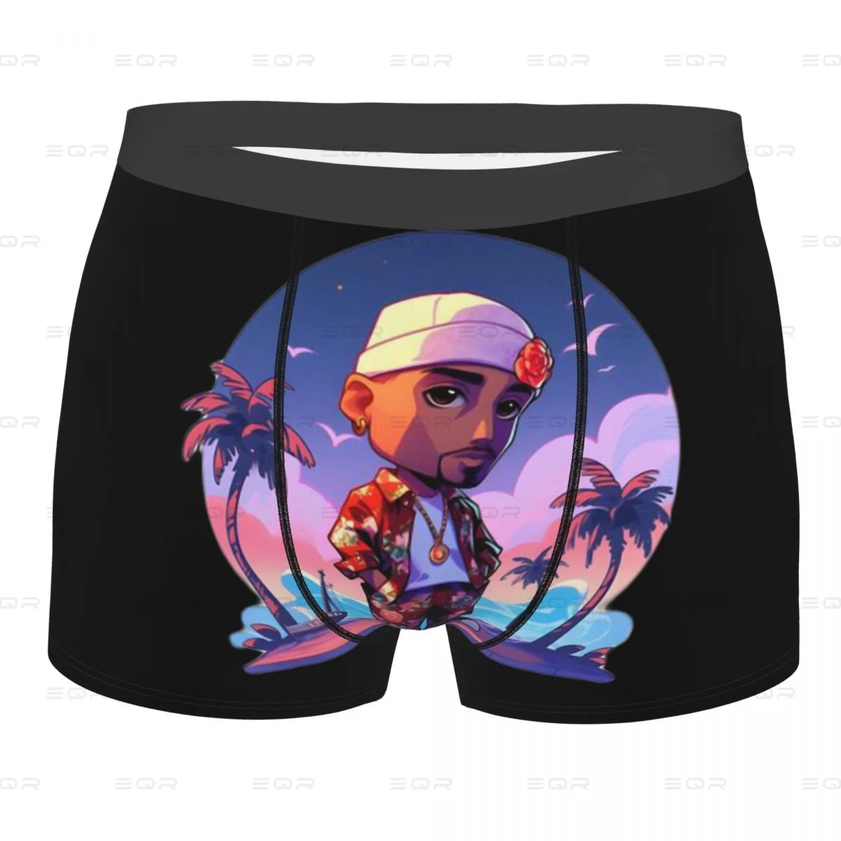 Rapper Tupac Men Underpants, Highly Breathable printing High Quality Birthday Gifts