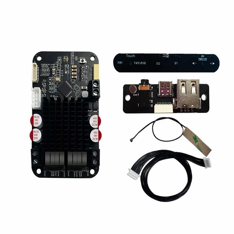 Dsp bluetooth amplifier board 5.0 amplifier module electronic crossover hi-fi sound quality tws pairing deep bass 2.0