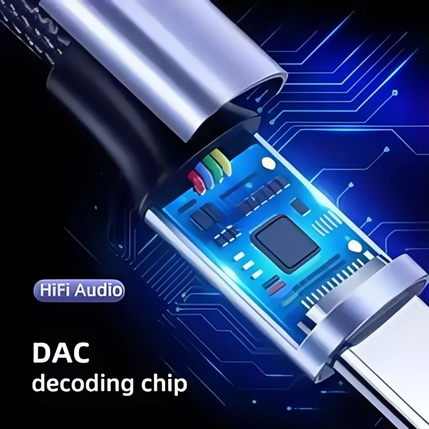 USB-C to 3.5mmAdapter for  Huawei P30, Xiaomi,,Fast Charge & HiFi Sound, Portable Aux Cable