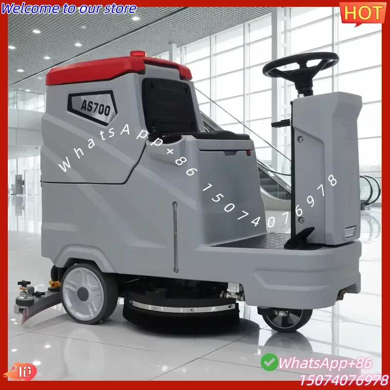 2026 Automated Mall Cleaning Stain Removers Wet Pressure Washer Suction Warehouse Sweeper Warehouse Driving Scrubber Ride on