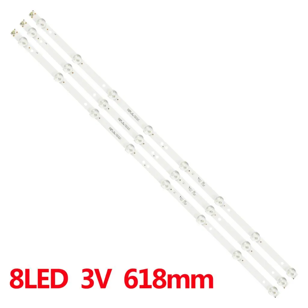Новые 3 шт. 8LED 618 мм светодиодная лента для подсветки для TCL LE32D8800 L32C11 LE32H1465 32KH1000 LE32H1465/25 K320WD A4 4708-K320WD-A4213K01