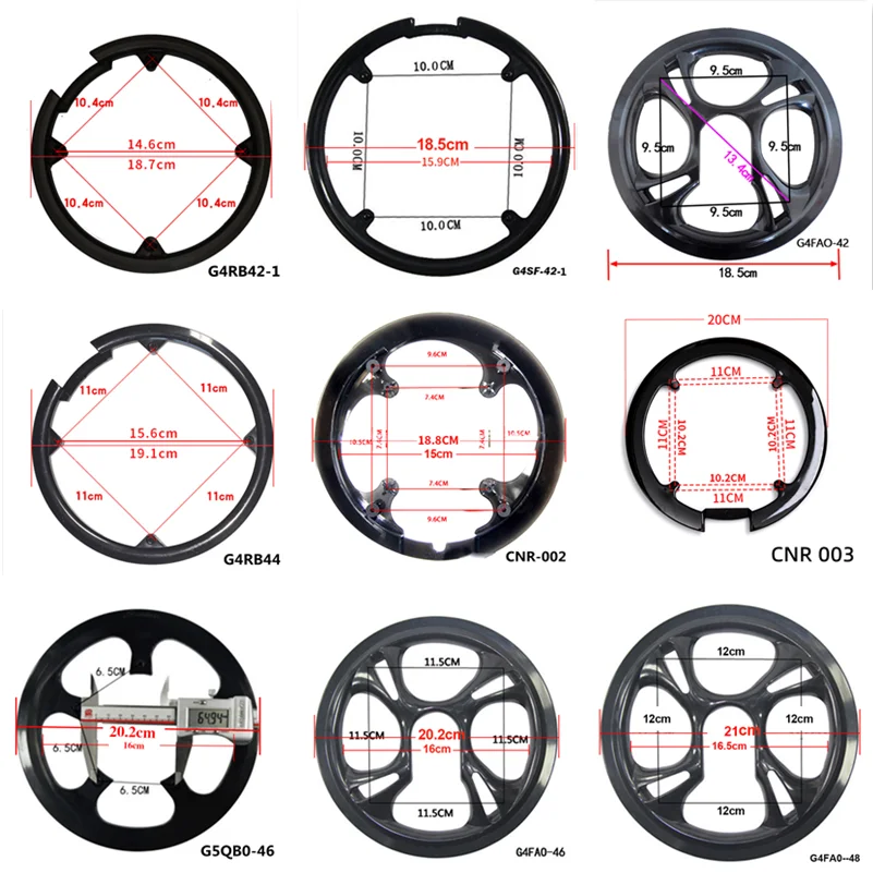 Bicicleta roda dentada Proteção para Cadeia Roda, Capa protetora, Crank Cadeia Anel Protector, Ciclismo Acessórios da bicicleta, 42 T, 44 T, 46 T, 48 T, 50 T, 52T