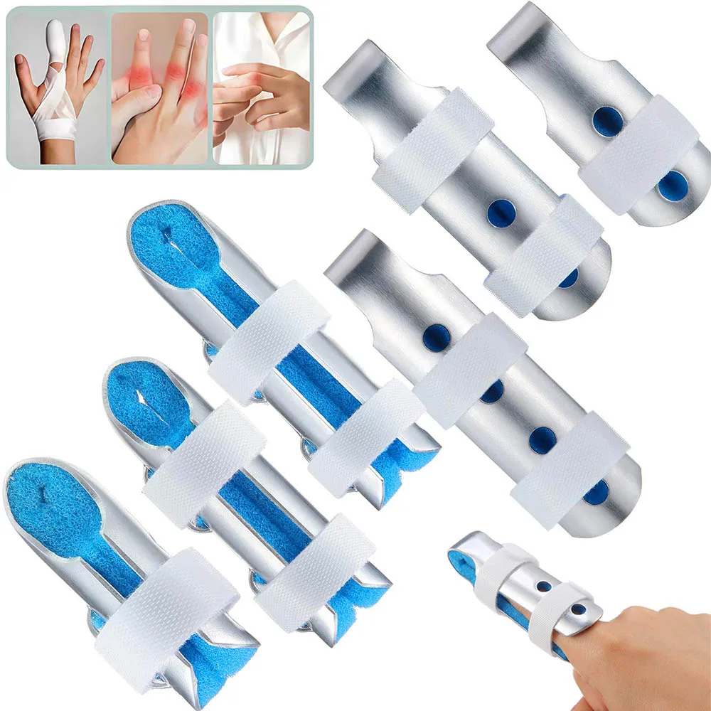 1/3/6PCS Metal Finger Splints Finger Support Stabilizer for Adults Children Finger Knuckle Joint Fixation Finger Pain Relief