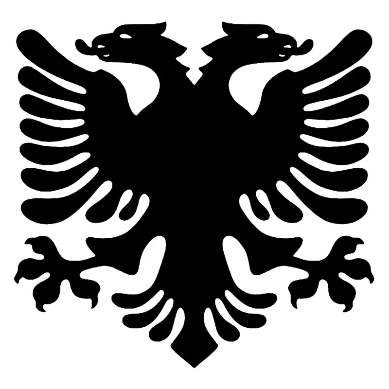 Albanian Eagle Reflective Funny Car Sticker Vinyl Decal Waterproof Car Auto Stickers Silver/ Black for Bumper