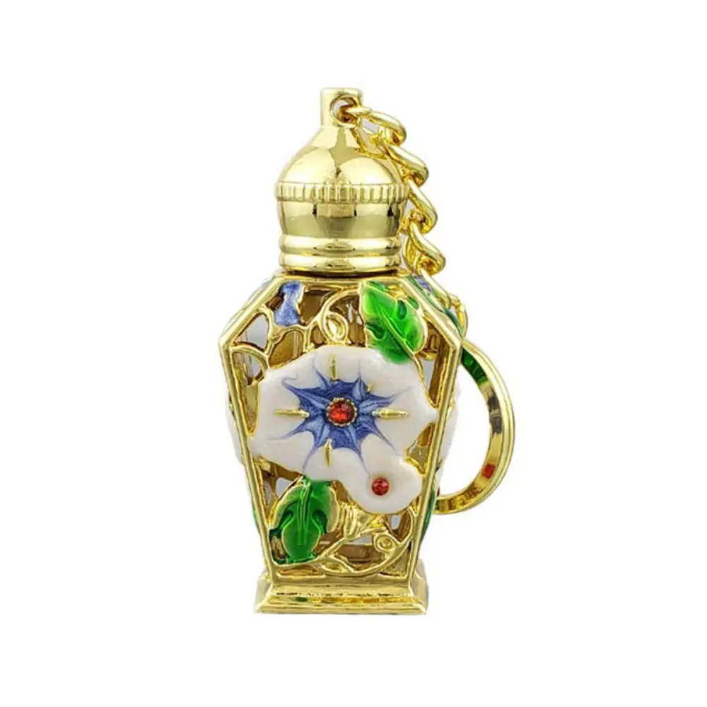 Keyring Arabian Style Refillable Bottle  Bottle Pendant Keychain Empty Cosmetics Container Essential Oil Dropper Bottle