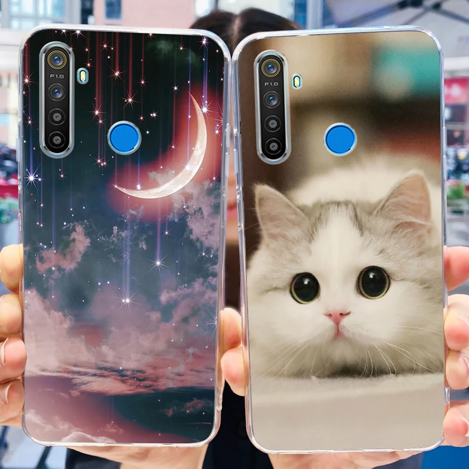 For Realme 5 Pro Case Realme 5i 5S Cute Fashion Painted Cover Clear Silicone Phone Case For Realme 5S 5i Realme5 Pro Soft Fundas