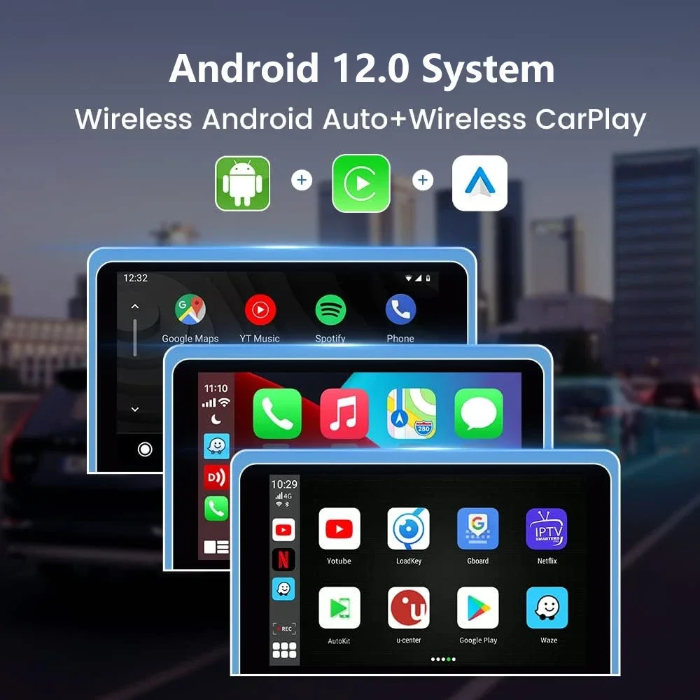 4 in 1 CarPlay Ai Box Android 12 4G+64G Car Dash Cam HD  Wireless CarPlay Android Auto Adapter Car Smart Box