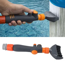 Pool Spa Filter Cartridge Cleaner Brush PVC Reusable Spa Water Filter Cleaning Hose Attachment Tool for Swimming Pool Hot Tub