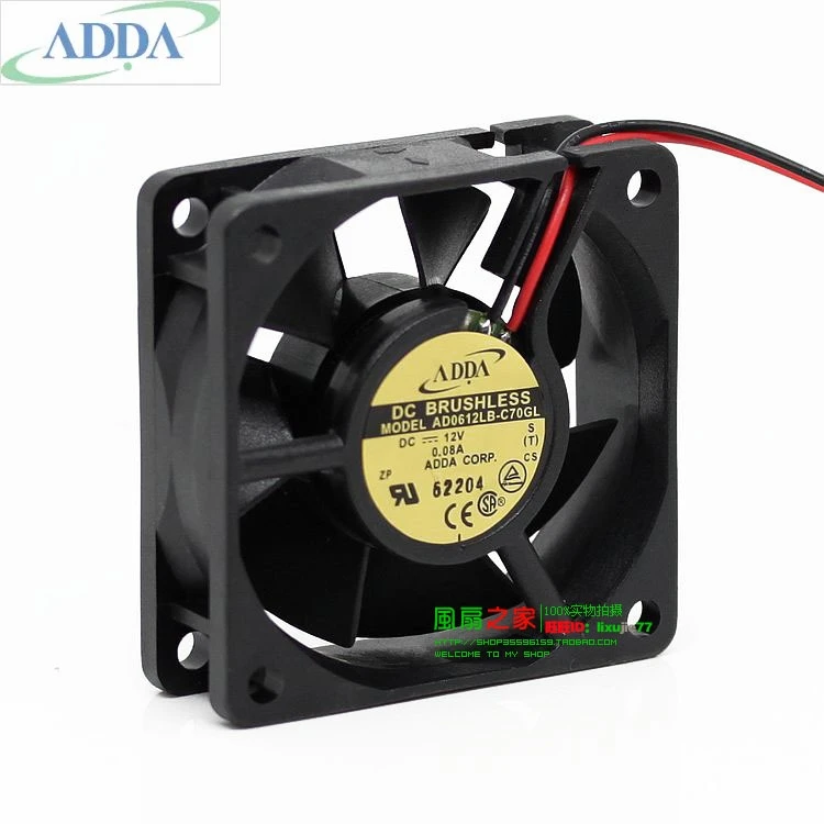 AD0612LB для ADDA 6*6 см 60*60*20 мм 6020 60 мм 12 В 0.08A двойной шар маленький вентилятор шасси