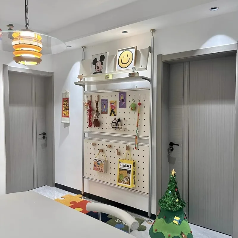 

Современный простой алюминиевый профиль, доска из березы и океана, доска для хранения, встроенные входные вешалки