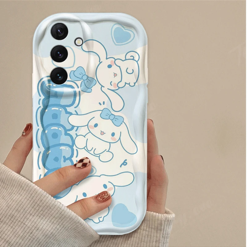 Sanrio Mymelody Pochacco 3D Wave Case For Samsung Galaxy A54 A34 A24 A14 A13 A53 A33 A73 A23 A52 A52S A32 A22 A12 A51 A71 Cover