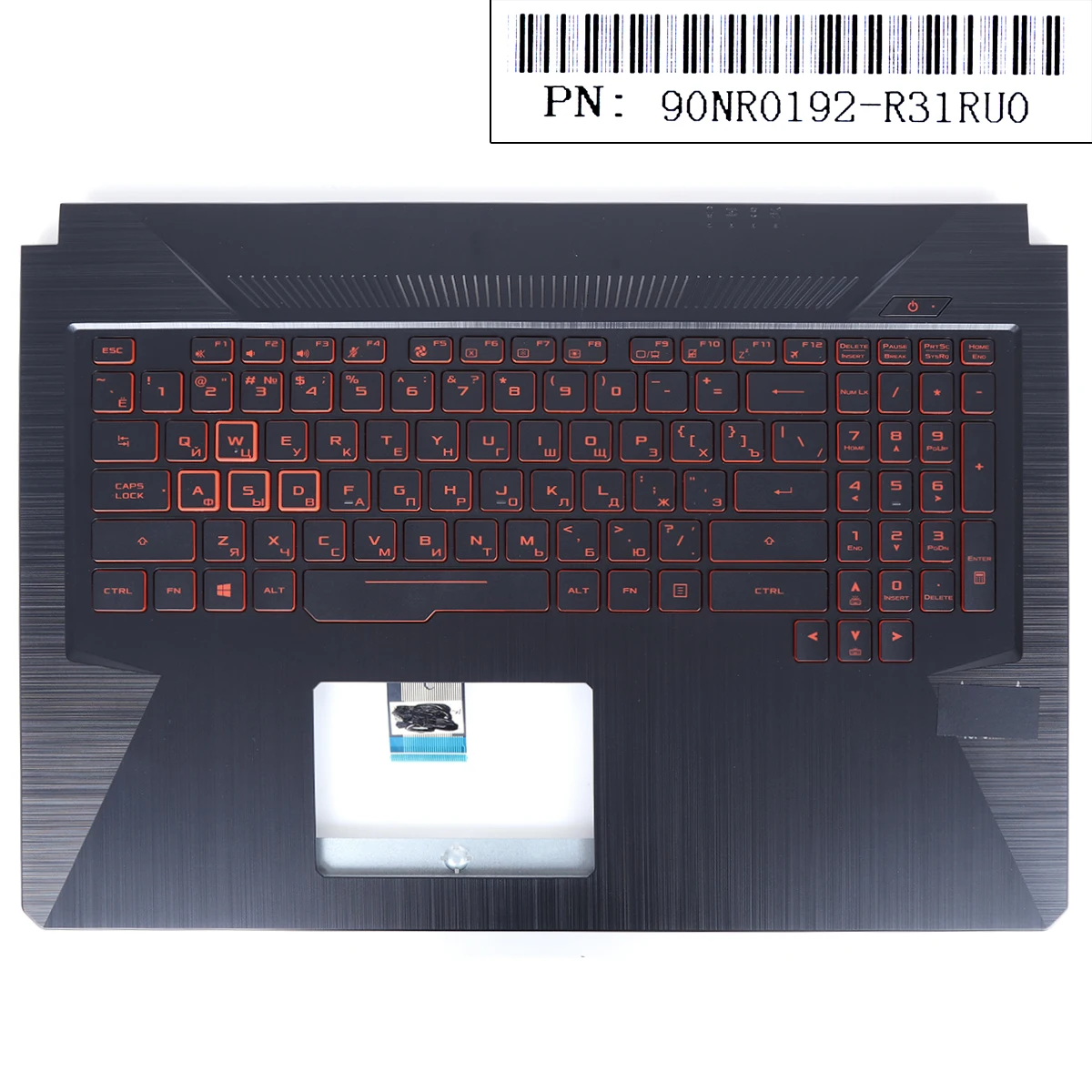 

Верхний чехол для ноутбука ASUS FX705DY-1B с клавиатурой RU, черный