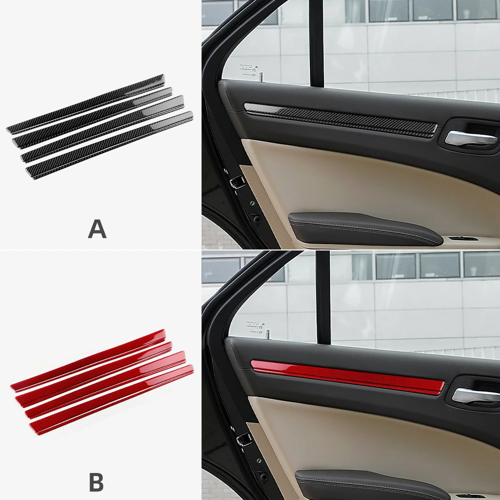 

For Chrysler 300 300C 2011 2012 2013 2014 Real Soft Carbon Fiber Sticker LHD RHD Car Door Decor Panel Interior Accessories