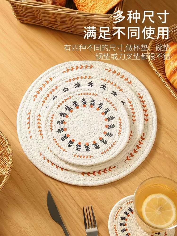 

Soup bowl plate mat insulation mat table mat anti-scalding table mat household ins wind cup pot casserole mat high temperature r