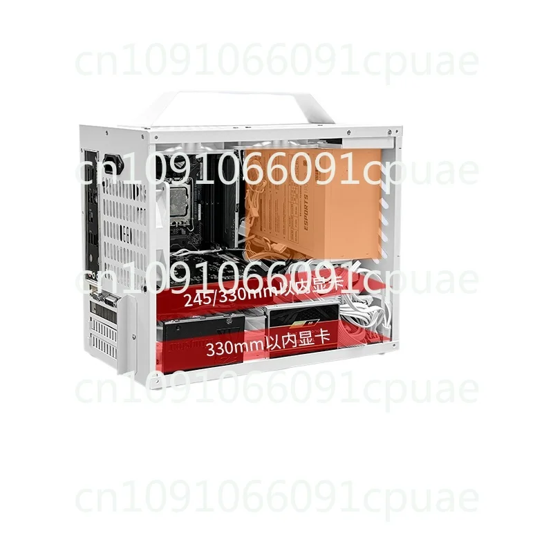 Casing komputer MATX/itx, papan kecil Desktop Portabel Mini Desktop