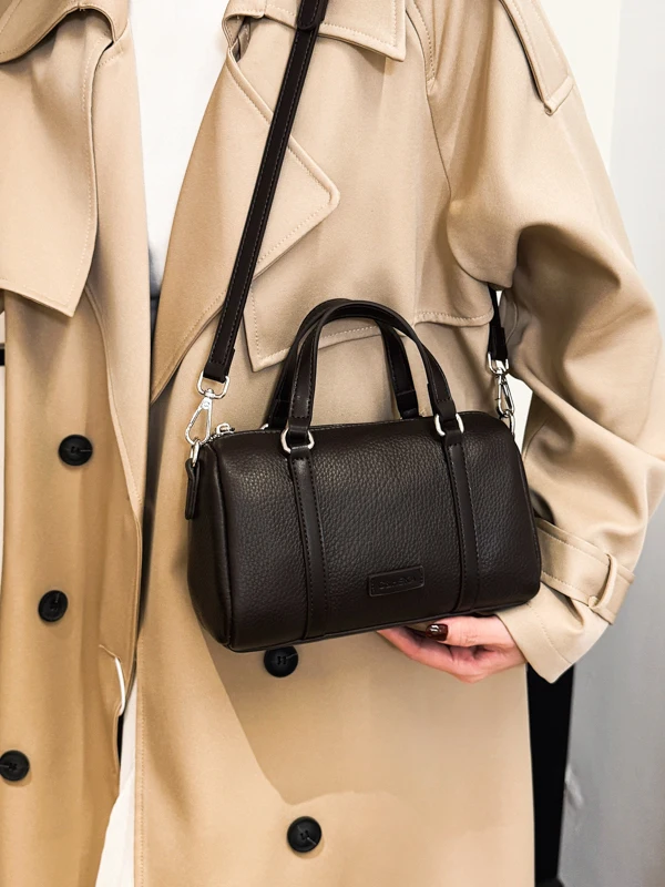 

Повседневная женская сумка-боулинг через плечо, модная простая корейская сумка-подушка для отдыха, мягкая полиэстеровая сумка для телефона