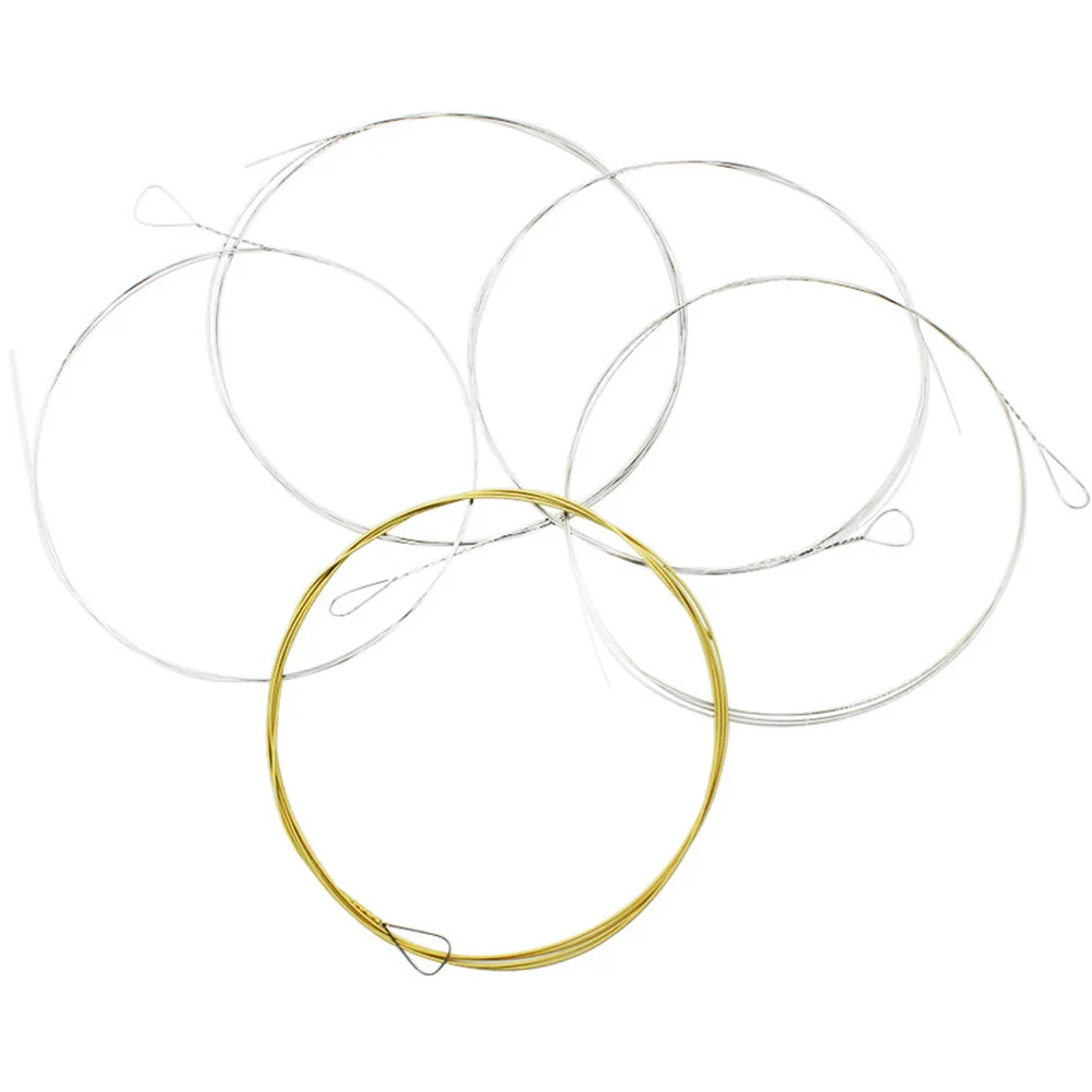 

5 Pcs Banjo Strings Set Stainless Steel Mercerized Bronze Wound 5 String Banjo Parts Accessories Replacement Strings Instrument
