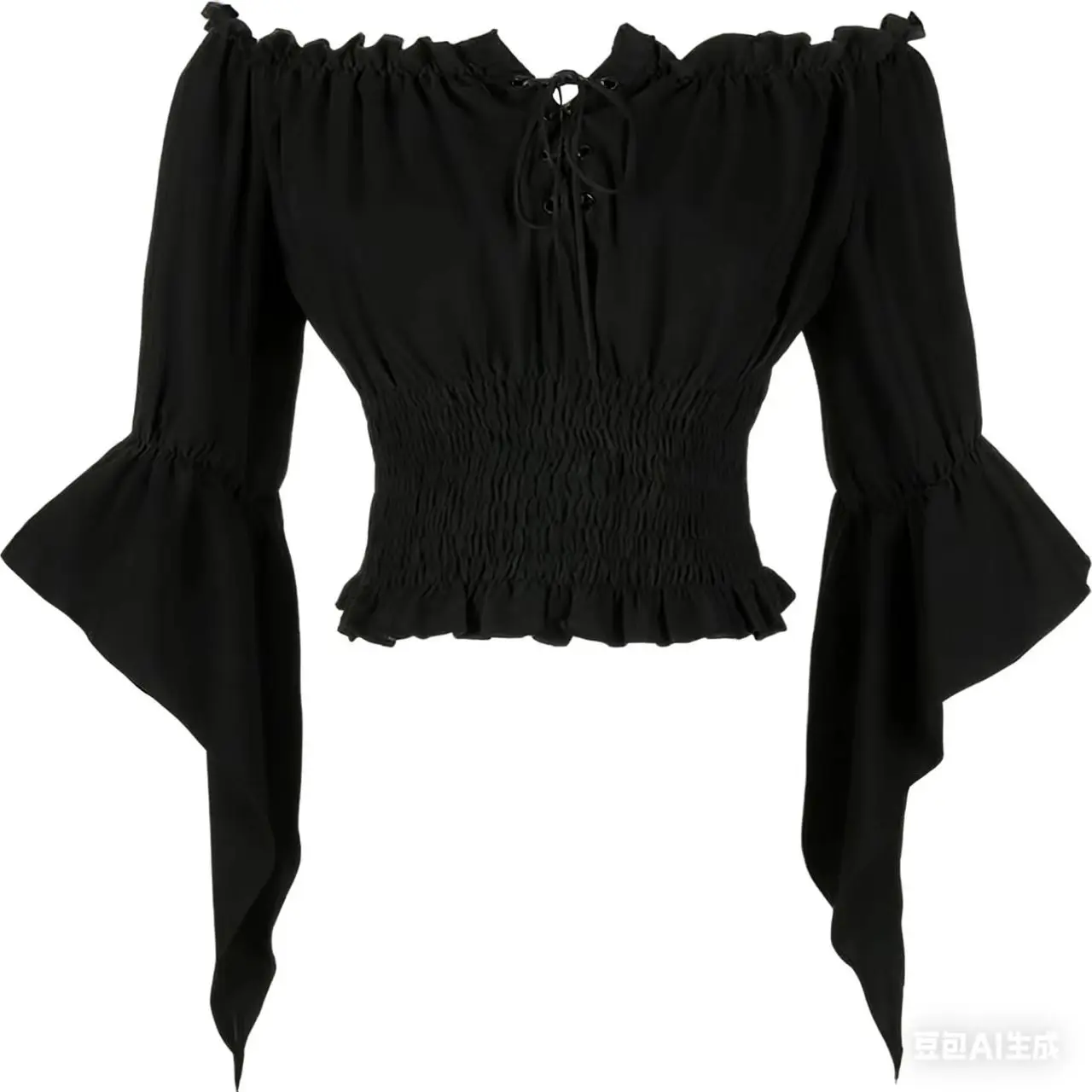Atuendo Aristocrático Medieval Renacentista, Blusa Vintage para Mujer, Top Corset Steampunk Retro, Camisas Victorianas con Hombros Descubiertos
