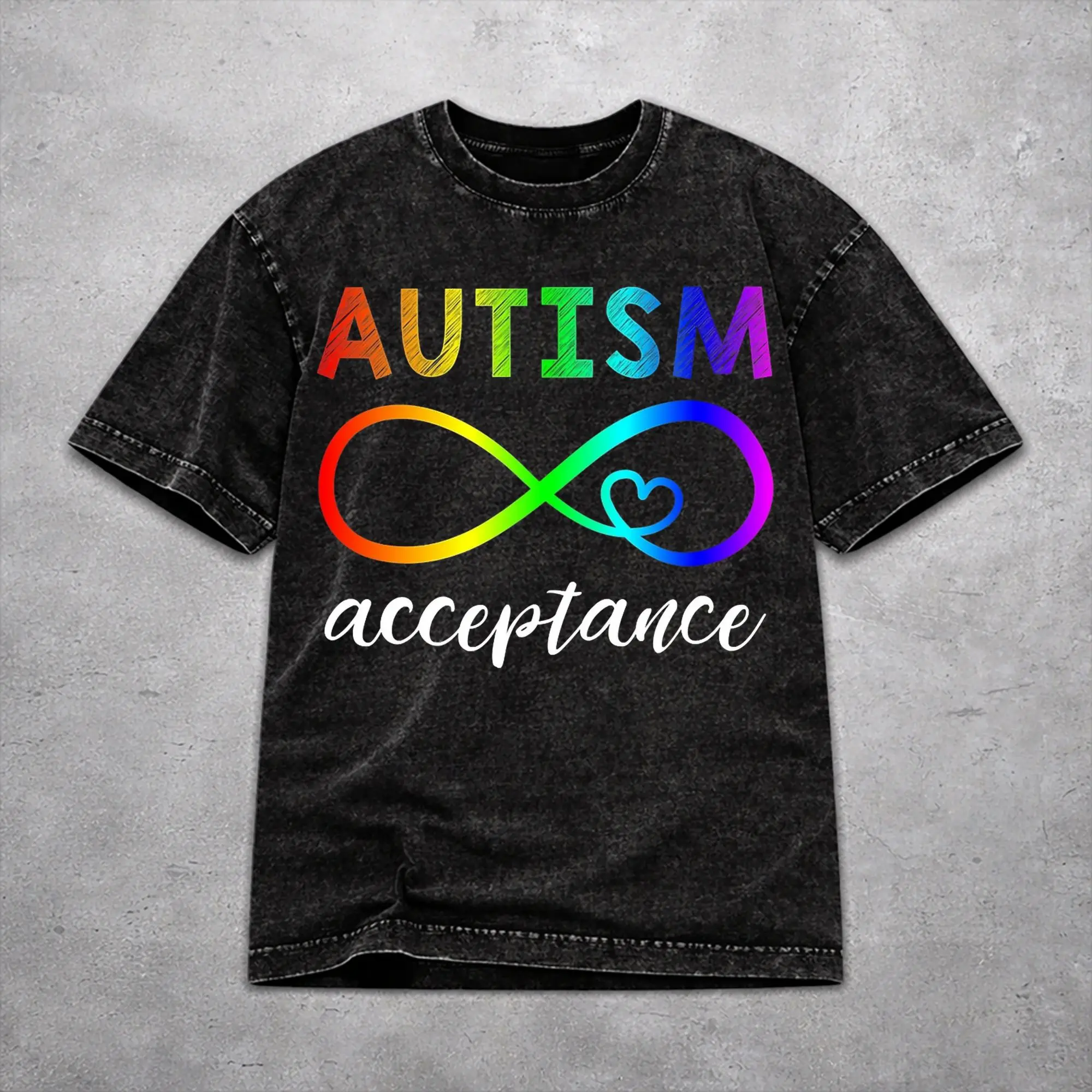 Oversize Autism Awareness Respect Love Support  Outfit T Shirt for Men Women  Cotton Washed Tee Shirts Clothes