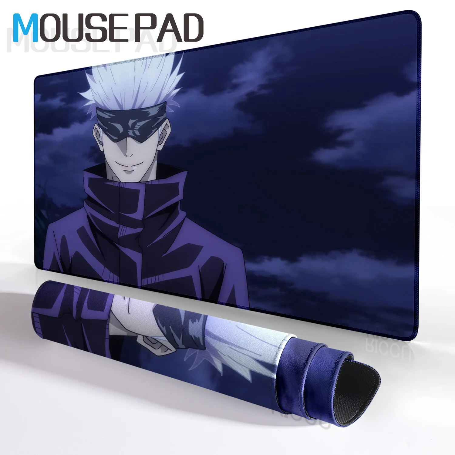 Imagem -03 - Jujutsu Kaisen Anime Mouse Pad Teclado Gaming Acessórios Desk Mat Mousepad pc Gamer Computador Preto Branco