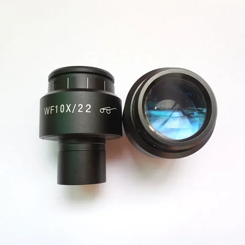 1PC W10X 22mm Adjustable Biological Microscope Eyepiece Lens Wide Angle High Eye Point Interface 23.2mm Stand Microscope