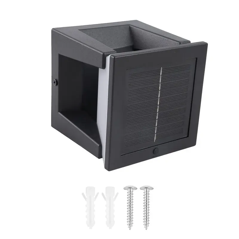 A98E-Waterproof LED Solar Pillar Post Lights For Outdoor Fence And Landscape, Modern Deck Cap Lamp