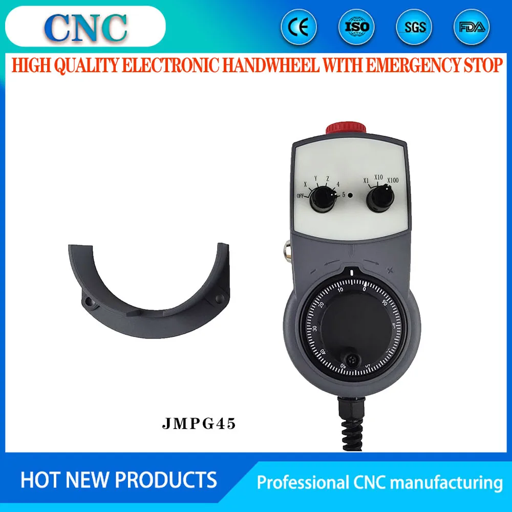 Standard 5v mpg 4-axis 5-axis 6-axis cnc electronic handwheel mach3 motion control system, emergency stop electronic handwheel