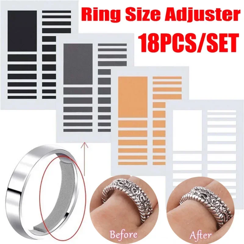 18 Stuks Transparante Ring Binnenmaat Aanpassen Voor Big Size Ringen Anti Verloren Onzichtbare Ring Vaste Spanner Reducer Formaat sticker