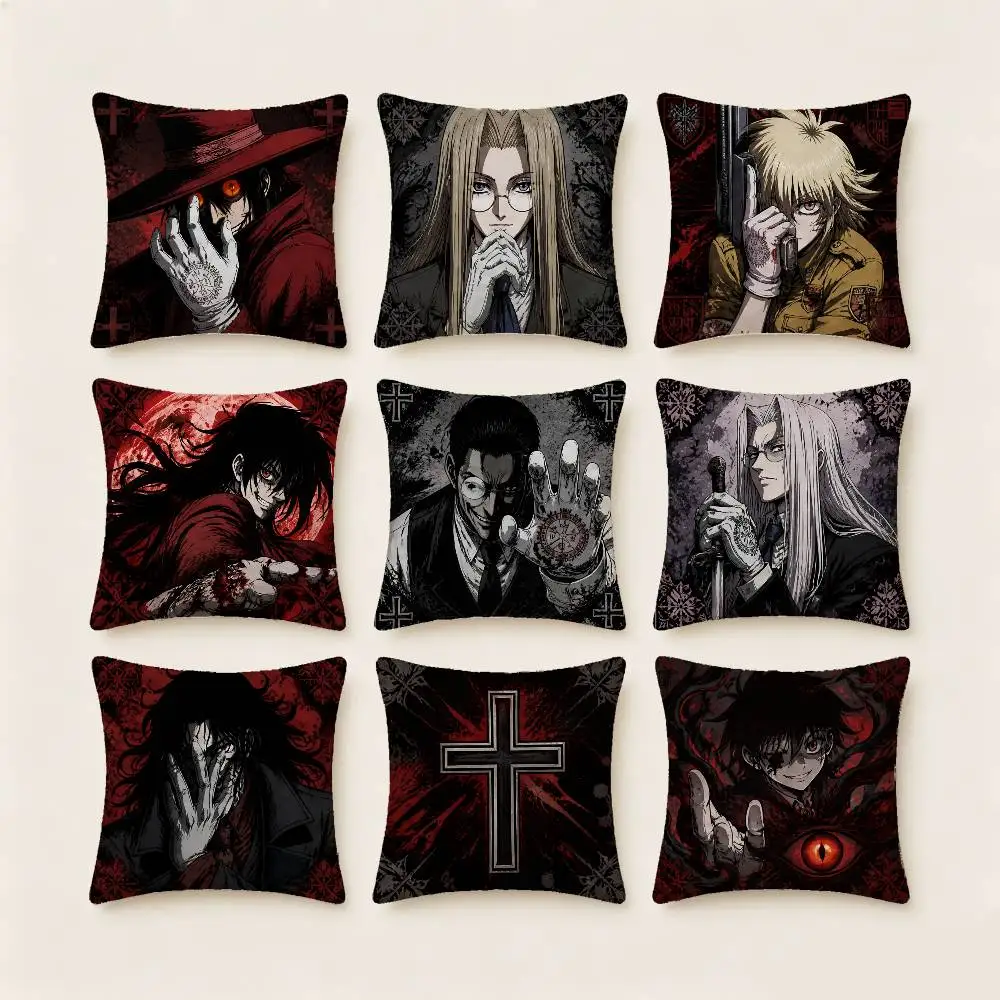 Hellsing Pillow Case Fashion Square Pillowcase Bedroom Sofa Room Ins Decoration Leisure