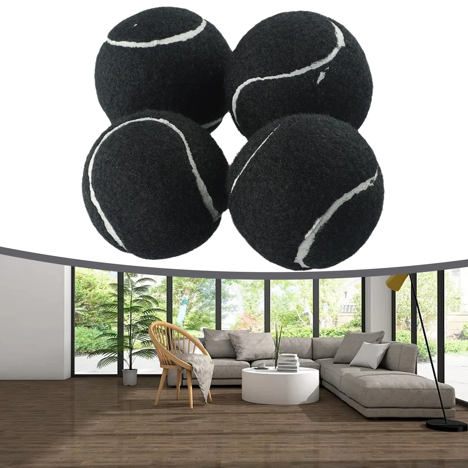 Tennis Ball Reliable Non Slip Rubber Glide Tennis Balls For Furniture Legs Set Of 4 Floor Protection & Noise Reduction