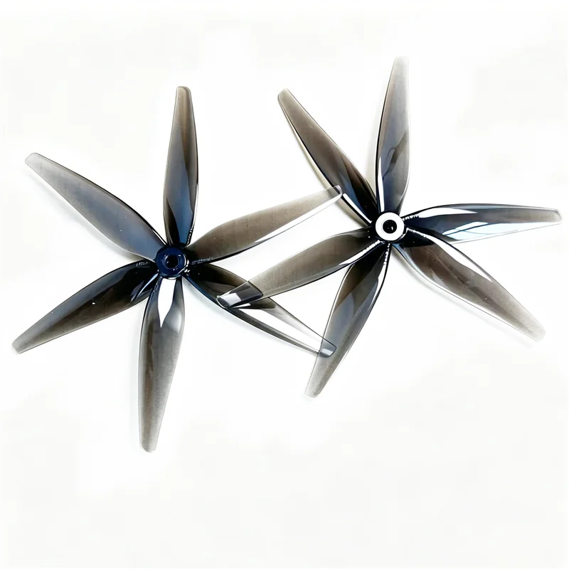 HQProp 7X3.7X3 Grey Tri‑Blade Propellers, 2CW+2CCW, Poly Carbonate Material 7‑inch Props for 7 Inch FPV Freestyle Quad
