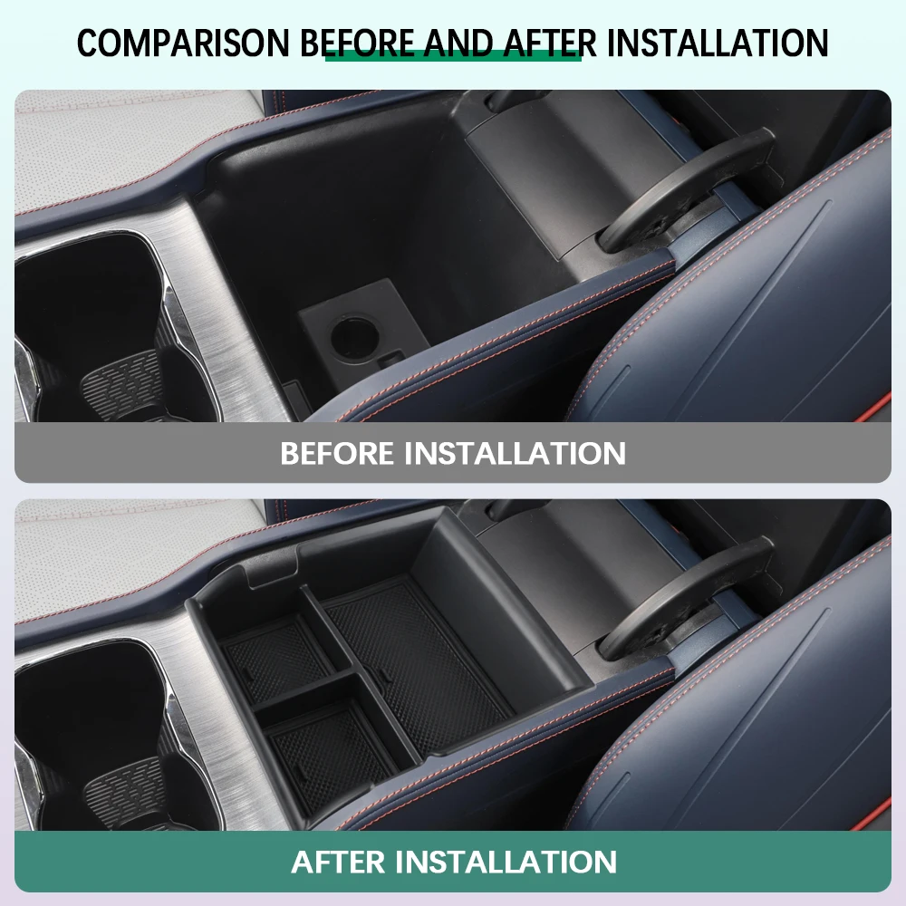 

Car Center Console Organizer Armrest Storage Box Tray Container Pallet Accessories Parts For BYD ATTO 3 Yuan Plus 2022 2023 2024