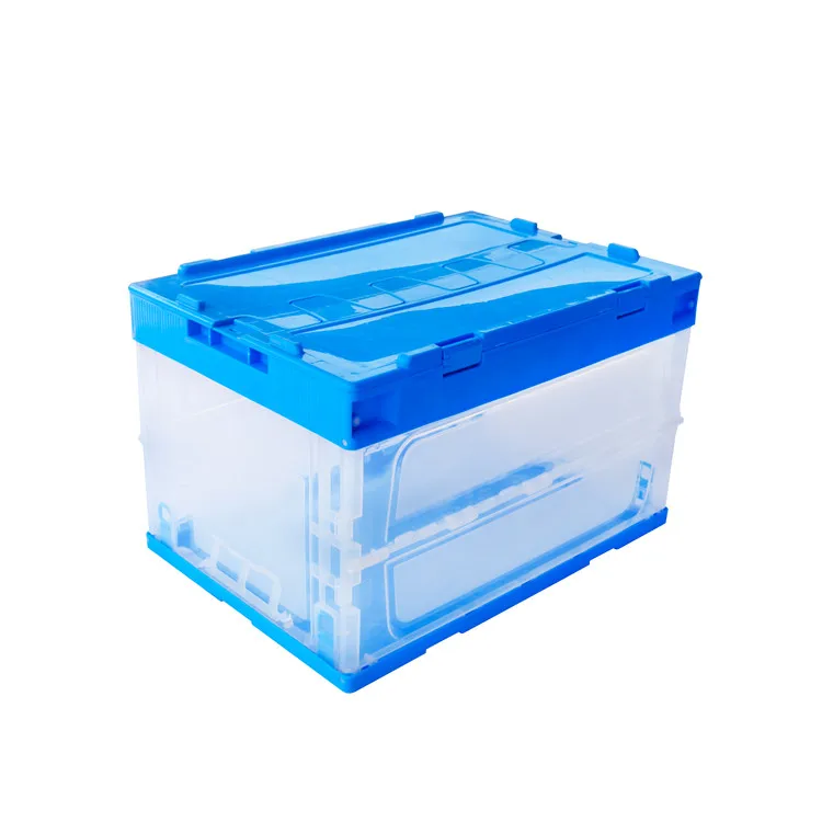 투명 플라스틱 장난감 보관함 다용도 접이식 상자 뚜껑 포함