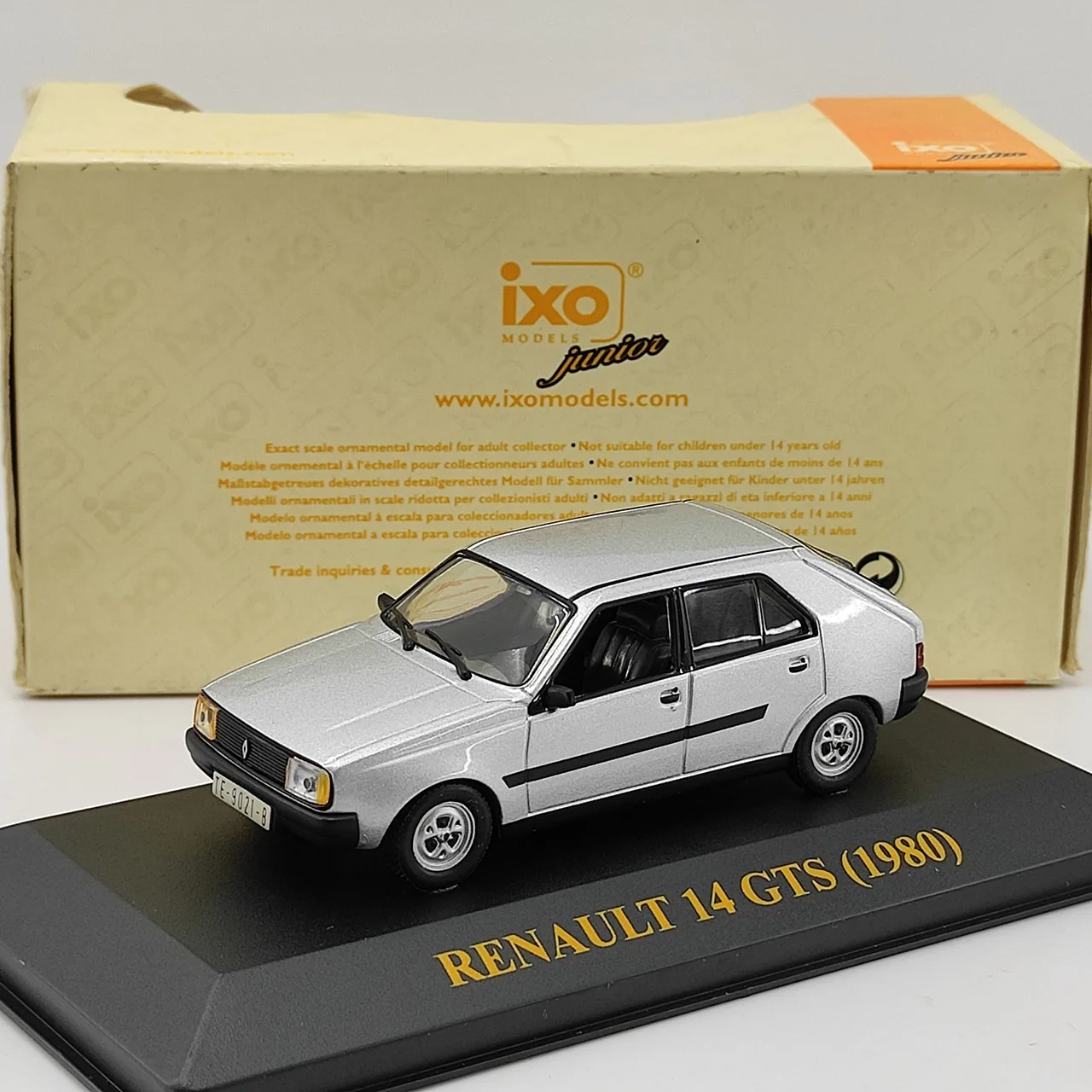 

Дефектный литой под давлением IXO, масштаб 1:43, RENAULT 14 GTS 1980, модель автомобиля из серебряного сплава, Коллекционная игрушка, подарок, сувенир, украшение для дисплея