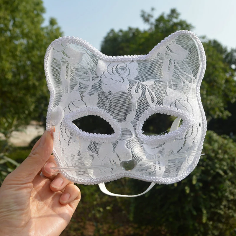 Masque de Renard en Dentelle pour Cosplay d'Halloween, Yeux Sexy, Demi-Visage, Animal, Chat, Jouets Sexuels pour Couple, Femme, 7.0