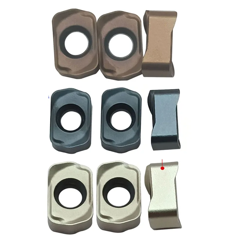 10 PZ LNMU0202 Inserto girevole LNMU 020209 ZNER MJ Utensile da taglio per inserti da taglio ad avanzamento rapido su due lati in metallo duro CNC LNMU0202ZER