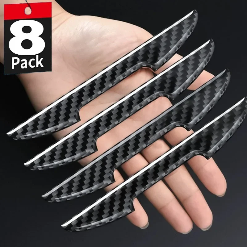 

Car Door Carbon Fiber Anti-collision Protector Bar Stickers Rearew View Mirror Cover Protection StripSide Edge Protection Guards