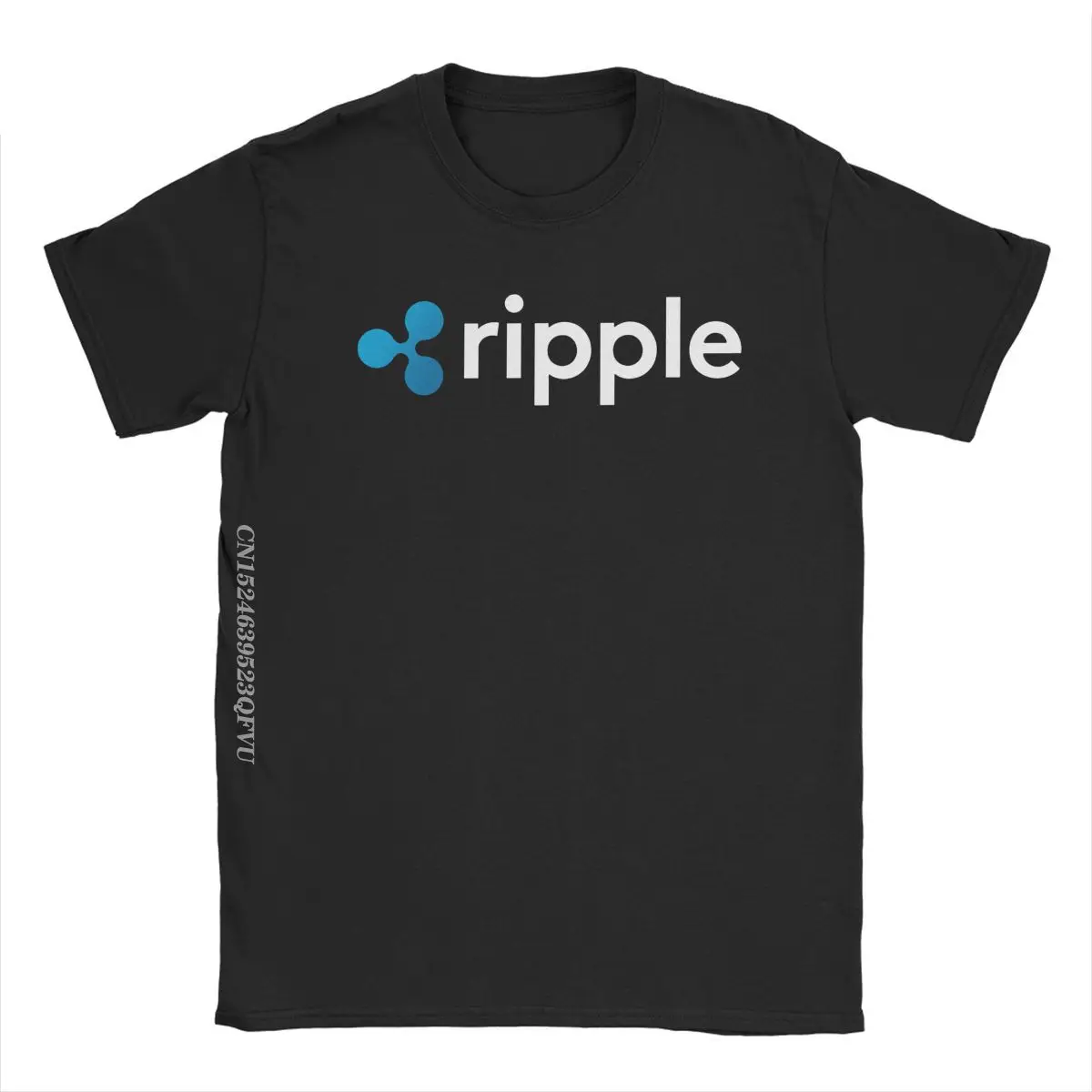 Ripple XRP Crypto Cryptocurrency T-Shirts Men Block Chain Money Funny Pure Cotton Tee Shirt Round Collar Tshirt Clothes