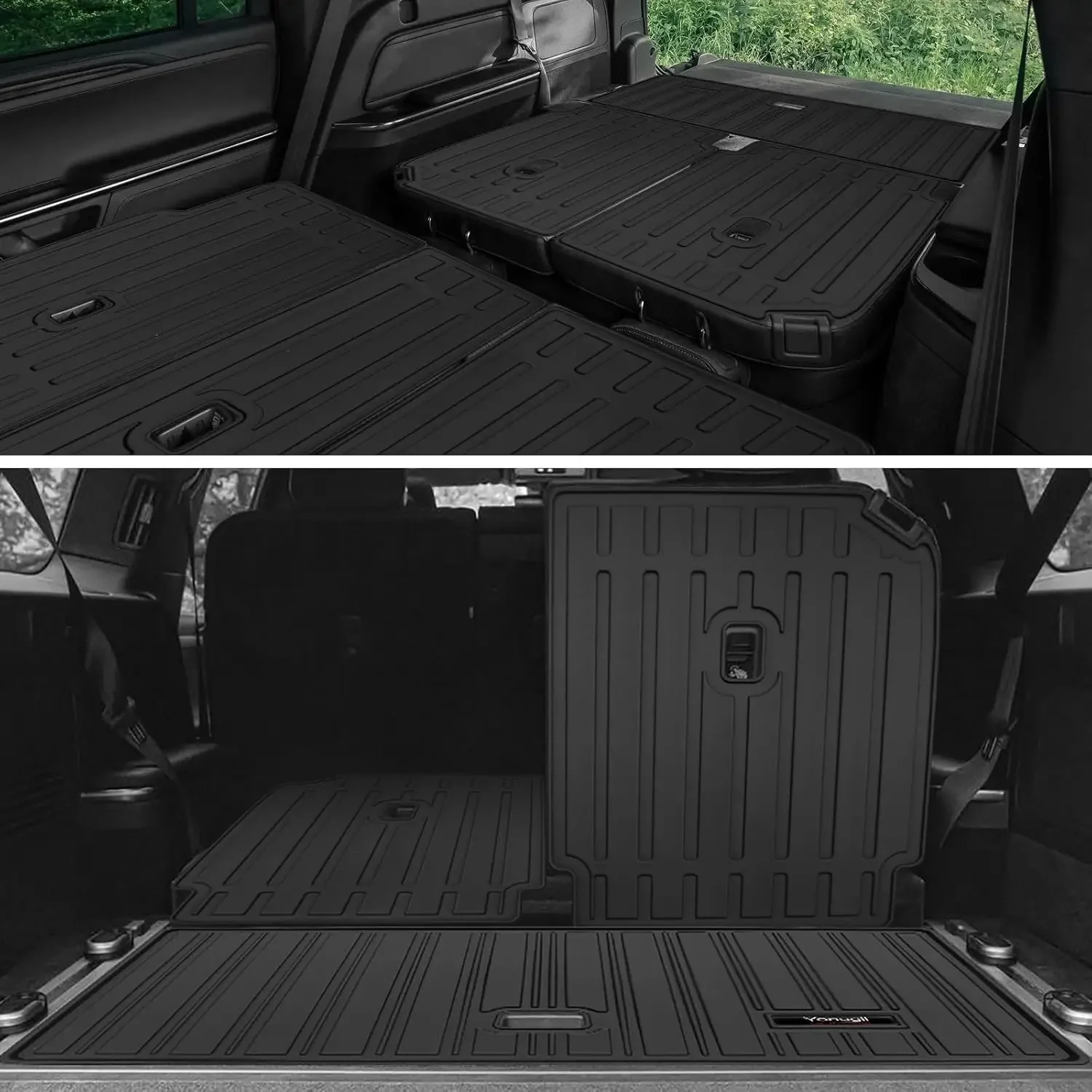 ل ريفيان R1S 2022-2025 الحصير 3 صفوف الحصير البضائع 2nd 3rd مسند الظهر الحصير العلوي السفلي الطبقة الجبهة فرش حصيرة لجميع الأحوال الجوية TPE