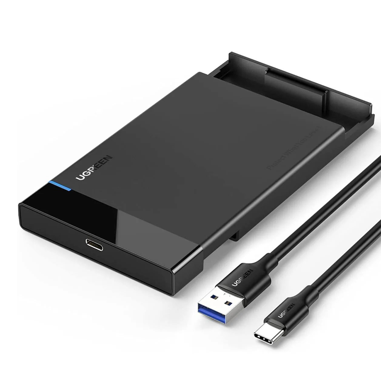 

UGREEN 2.5" Hard Drive Enclosure USB C 3.1 Gen 2 to SATA III 6Gbps for SSD HDD 9.5 7mm External Hard Drive Disk Case with UASP