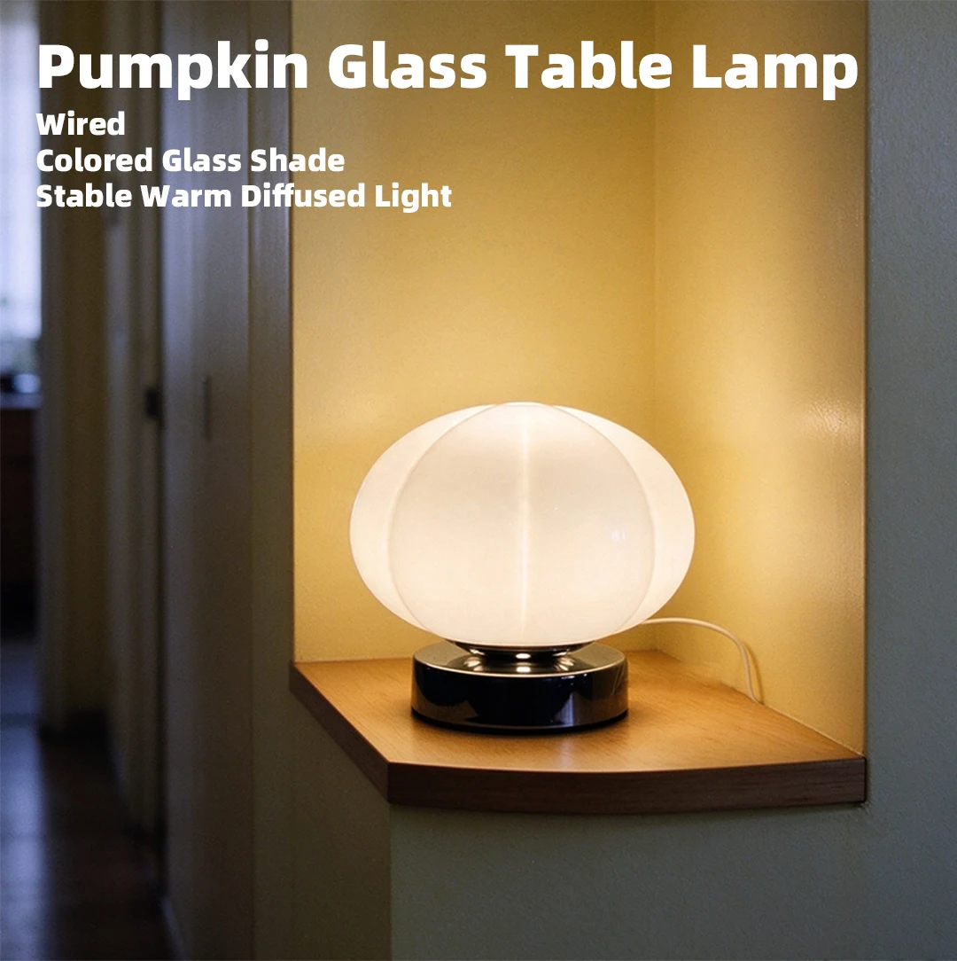 French Mid-century Decorative Glass Bauhaus Atmosphere Table Lamp for Living Room Bedroom Study and Homestay