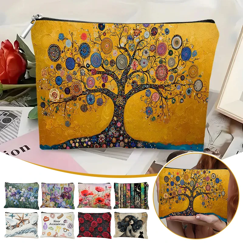 

Elegant Portable Makeup Bag for Women Travel Cosmetic Pouch with Multi-Compartment Toiletry Organizer Perfect Gift for Her