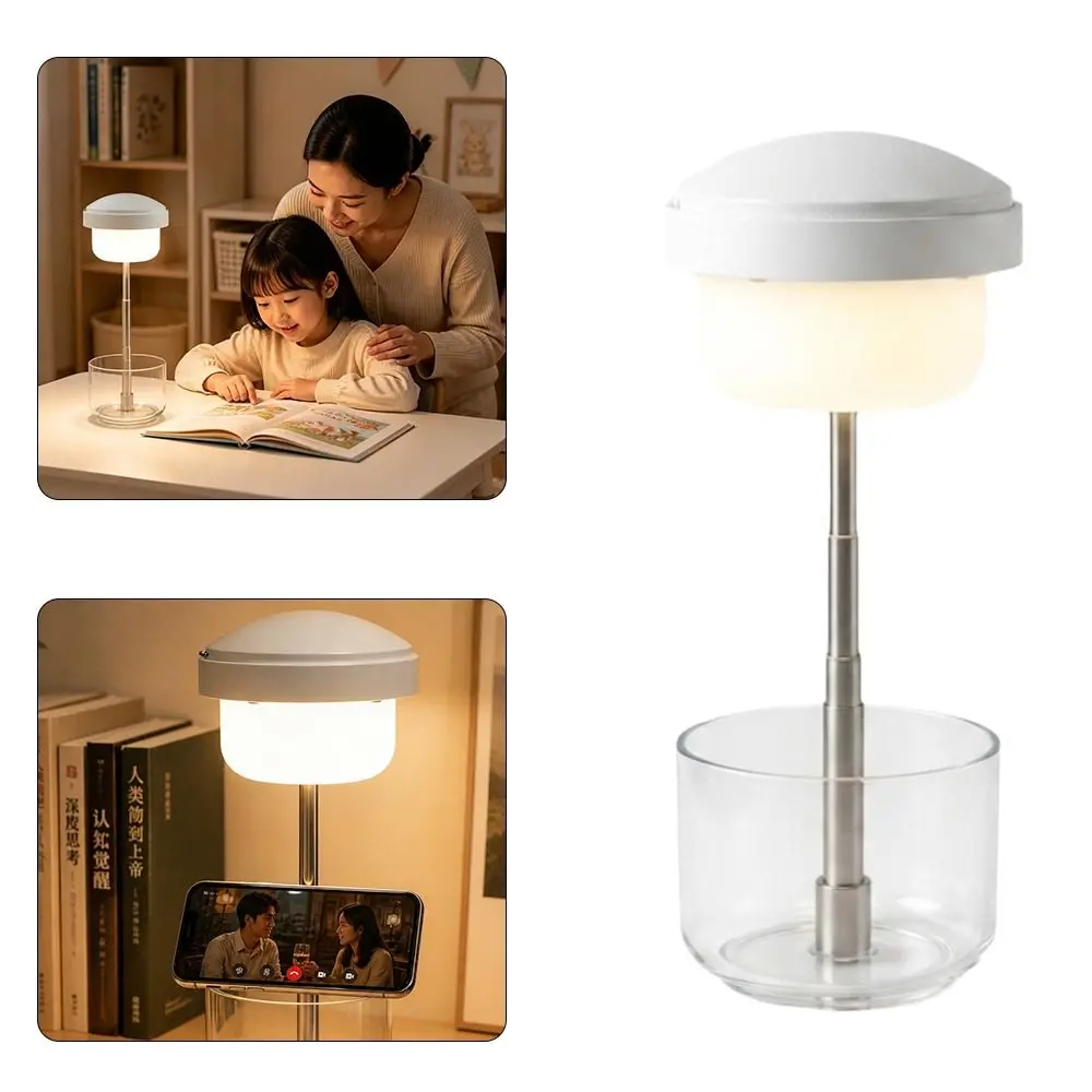 3-in-1 Multi-Function LED Table Lamp Rechargeable Touch Dimming Folding Flashlight Eye-protection Retractable for 1200mAh