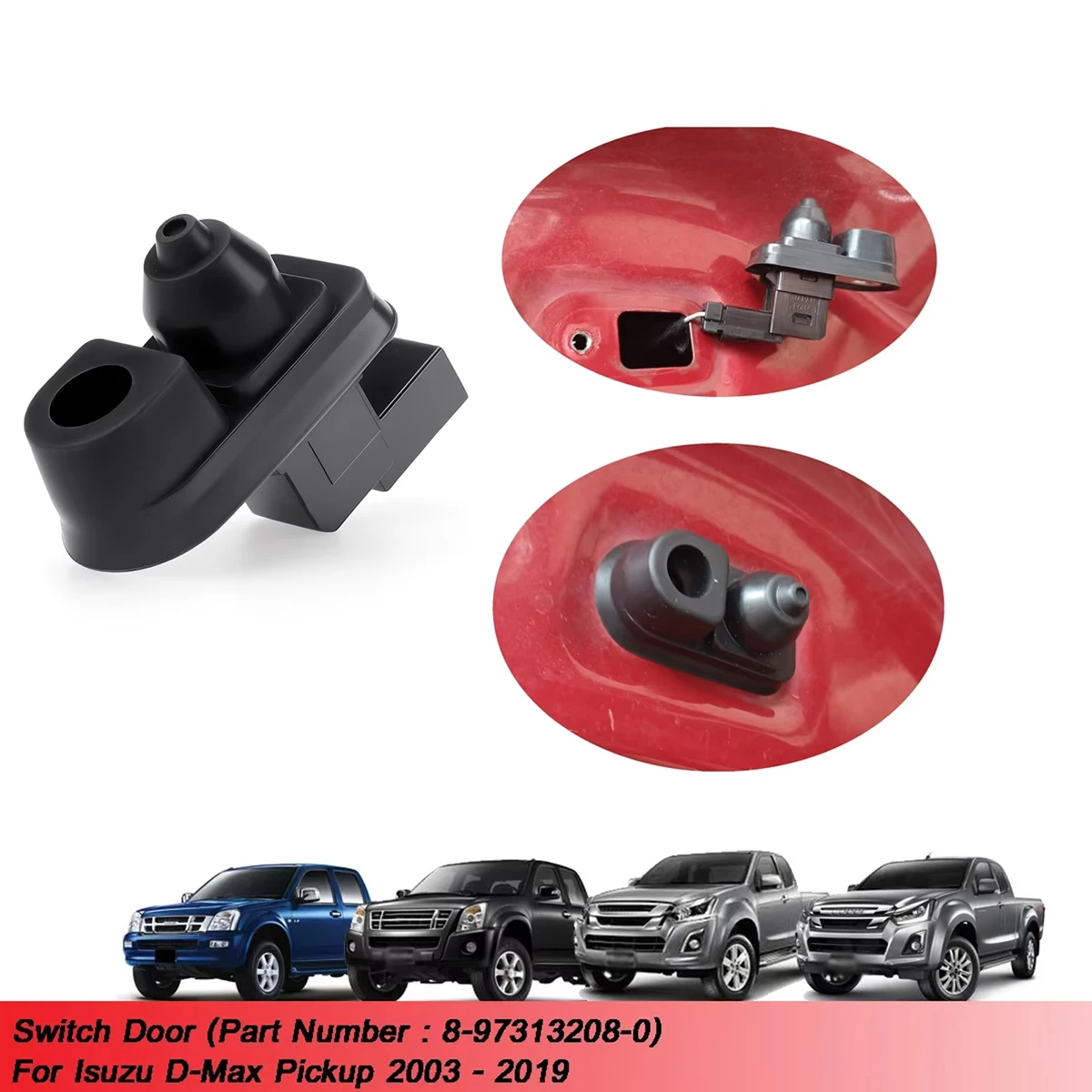 1/2pcs 8973132080 8-97313208-0 2-Pin Door Switch Sensor Fits for Isuzu D-MAX MU-7 Alterra MU-X  2003-2019 for Chevrolet Colorado