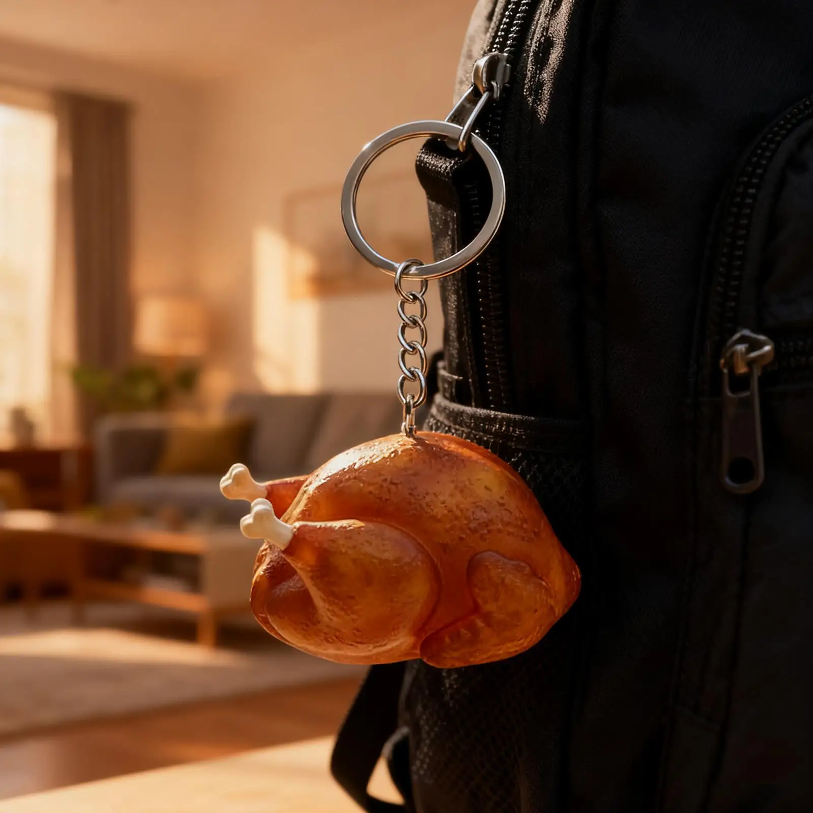 

Изменение цвета, украшения из жареной курицы, 3D силиконовый кулон, меняющий цвет, украшение заднего вида автомобиля на День Благодарения для праздника