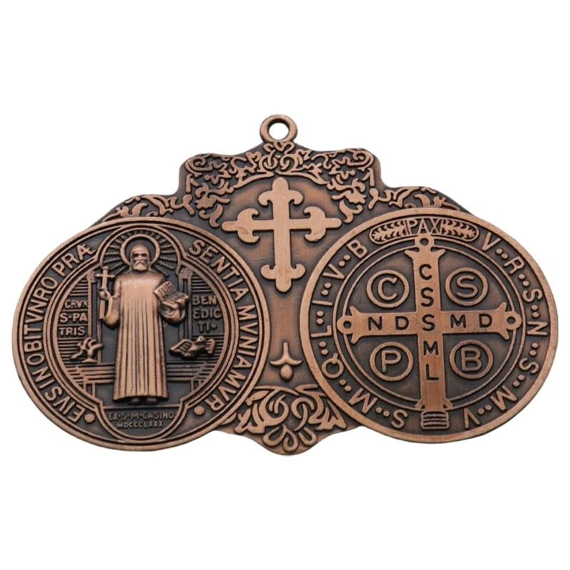 Christian Crosses Keychain Pendant Antiqued Metal Hanging Ornament for Prayer C7AC