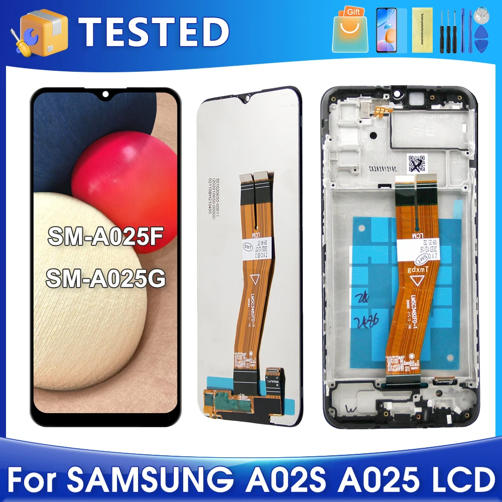 6.5\'\'A02S For Samsung For A025 A025F A025G A025M A025V A025A LCD Display Touch Screen Digitizer Assembly Replacement