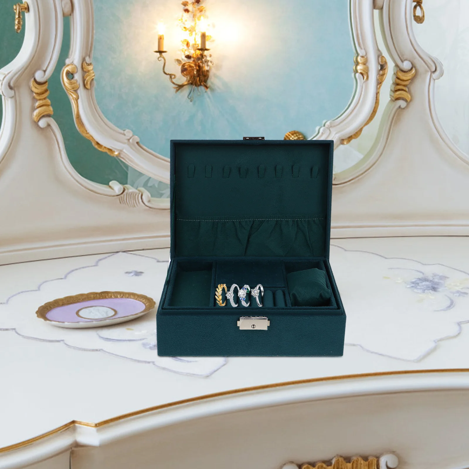 

Necklace Jewellery Boxes for Women Earring Holder Jewelry Tray Organizer Drawer