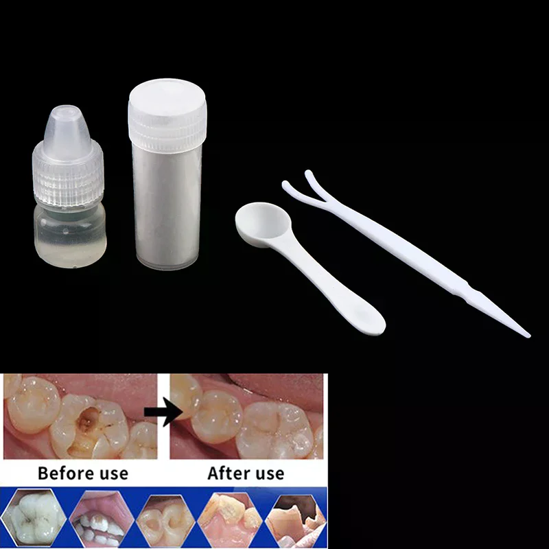Non-toxic Falseteeth Solid Glue Set Halloween Denture Glue Vampire Dentures Scary Cosplay Fake Teeth Glue Tooth Gaps Repair